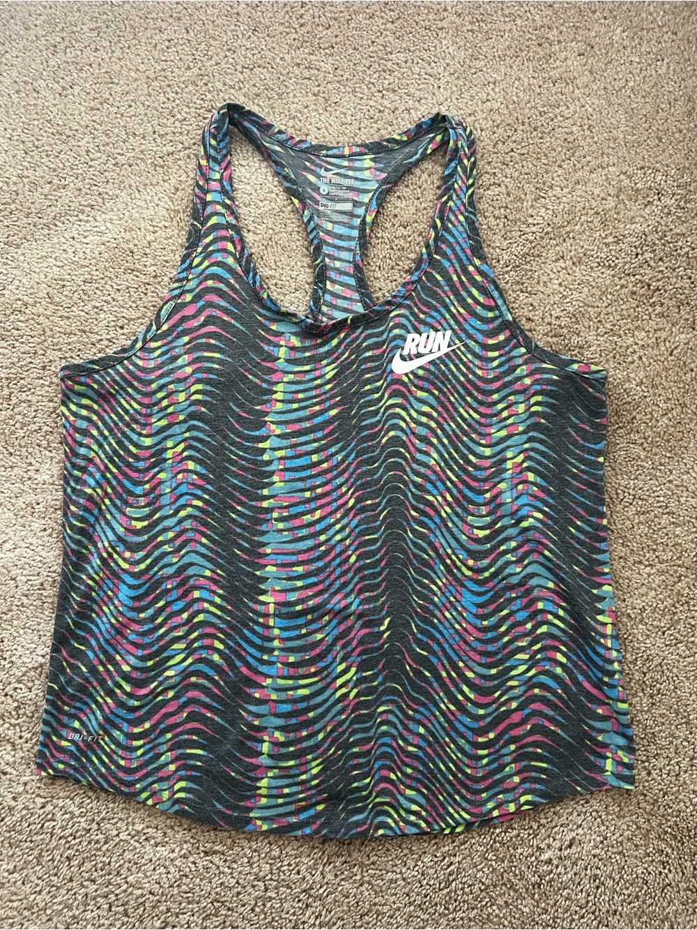Nike Multicolor Wave Racerback Tank Top